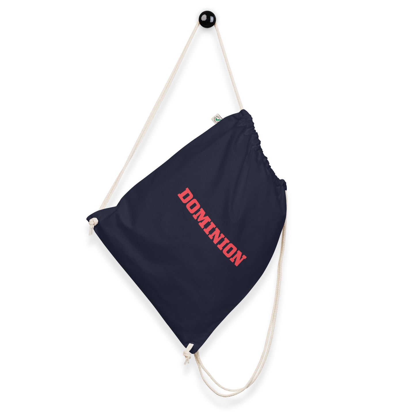 Dominion Red Organic Cotton Drawstring Bag