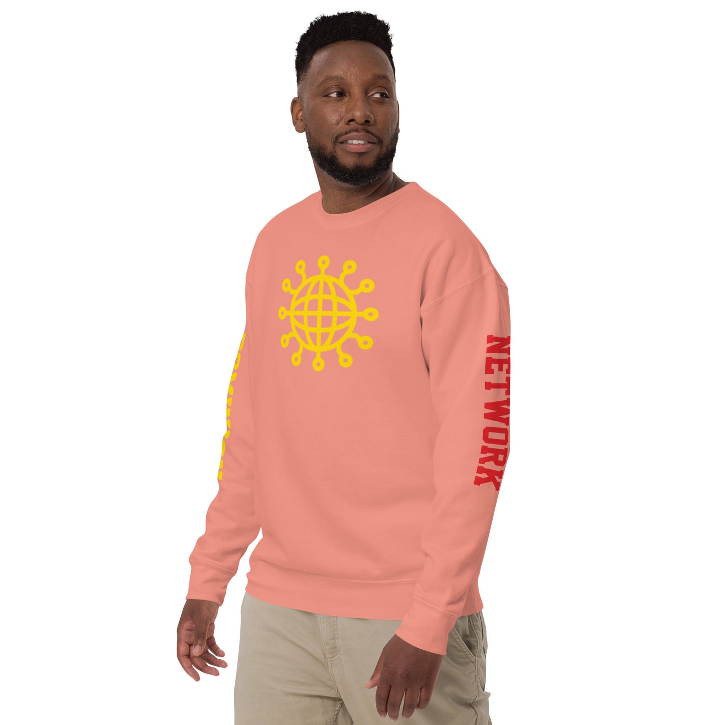 Dominion Network Gold Front & Sleeve Design Unisex Premium Sweatshirt