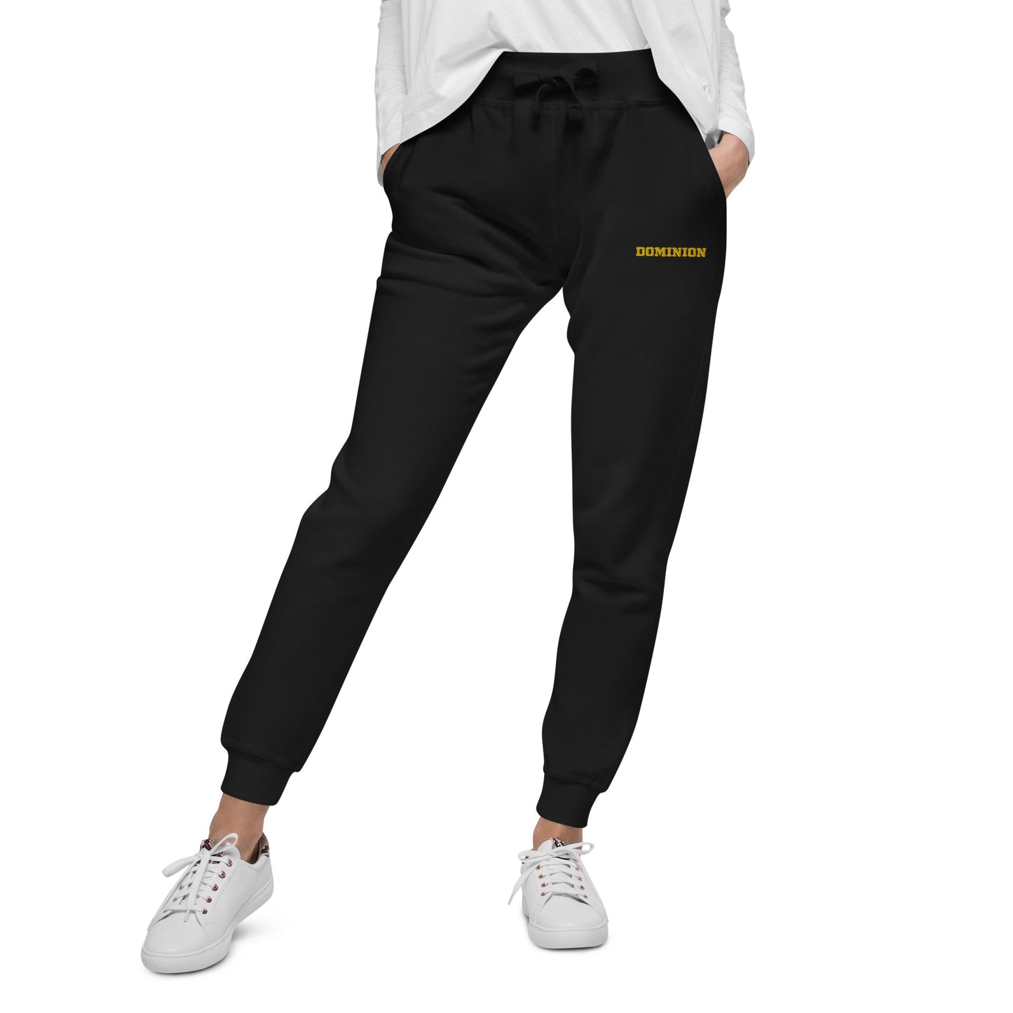 Embroidered Dominion Network Gold Unisex Fleece Sweatpants