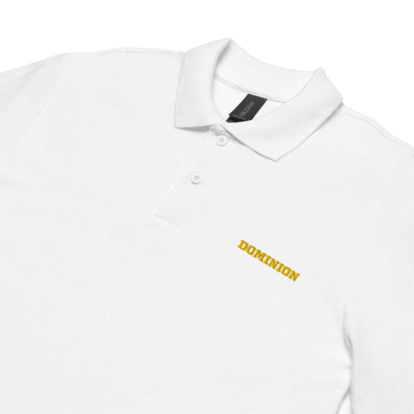 Embroidered Dominion Network Gold Unisex Pique Polo Shirt