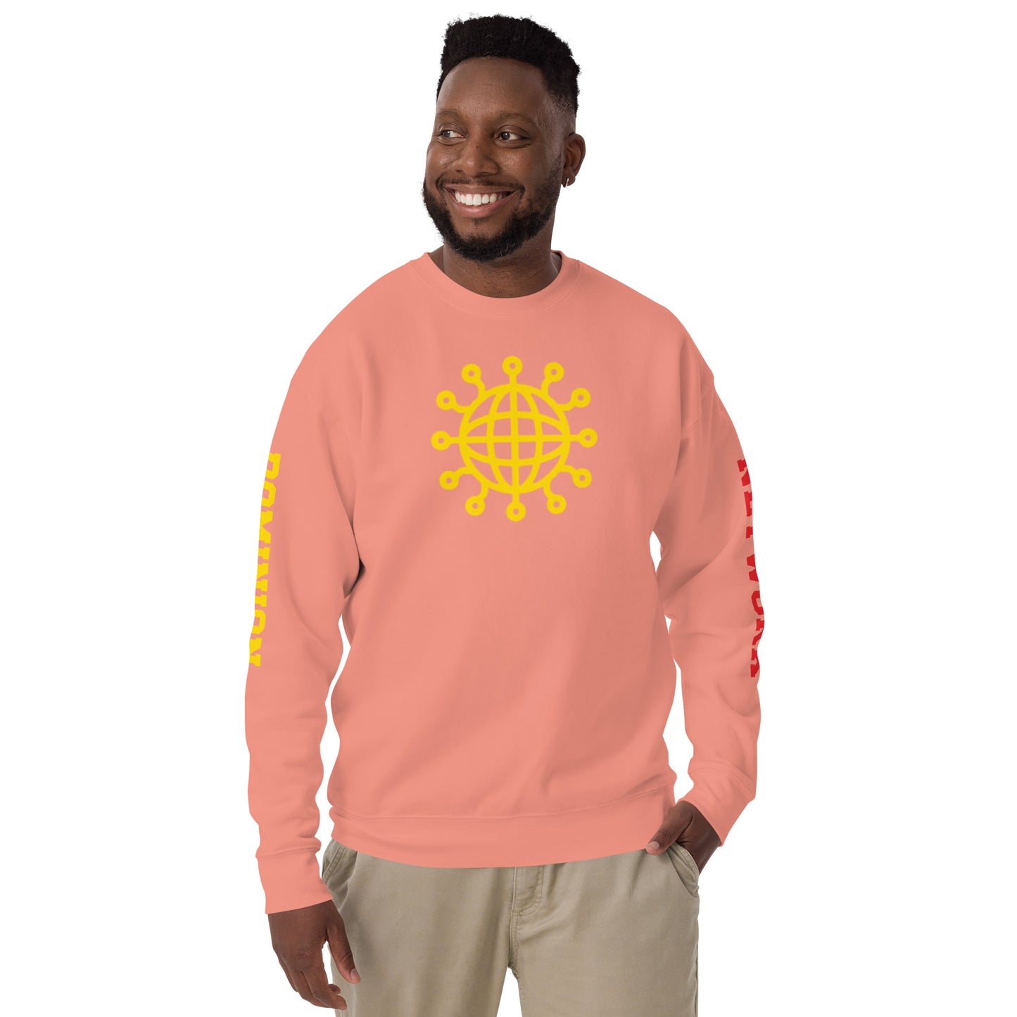 Dominion Network Gold Front & Sleeve Design Unisex Premium Sweatshirt