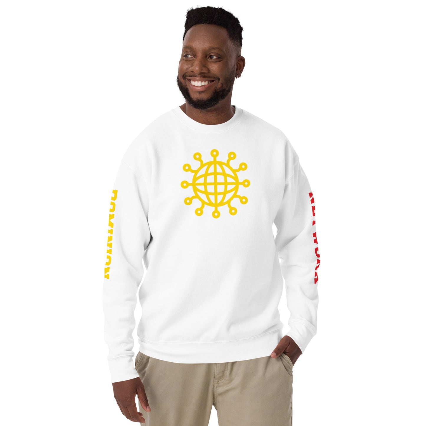 Dominion Network Gold Front & Sleeve Design Unisex Premium Sweatshirt
