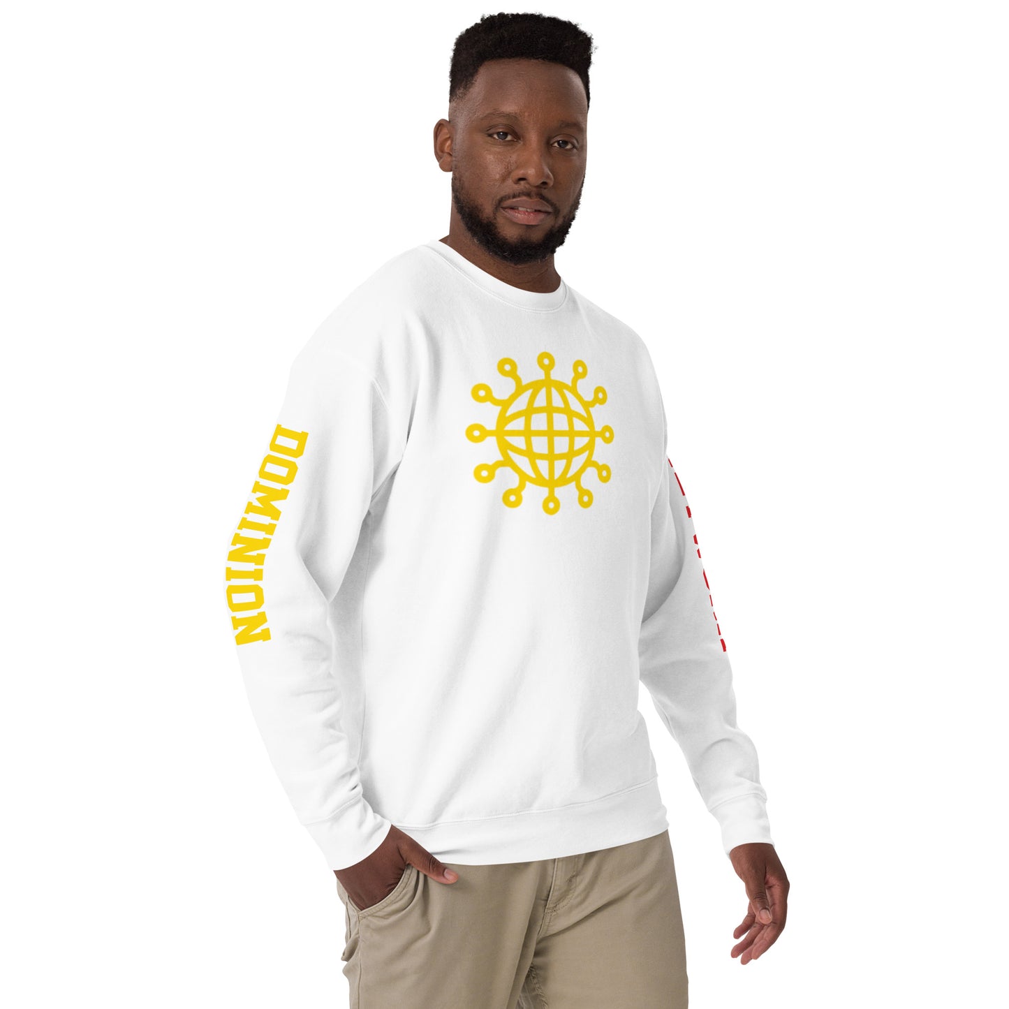 Dominion Network Gold Front & Sleeve Design Unisex Premium Sweatshirt